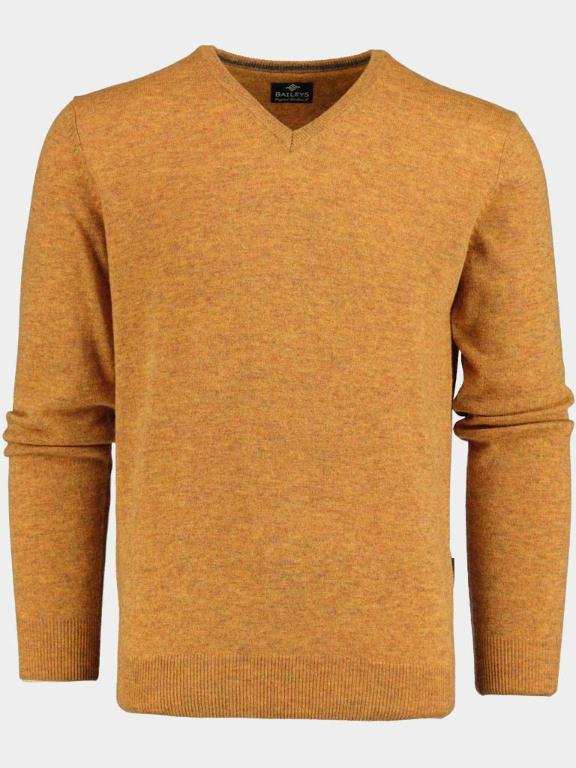 Baileys Pullover Geel Schotse lamswollen V-pullover 200071/503