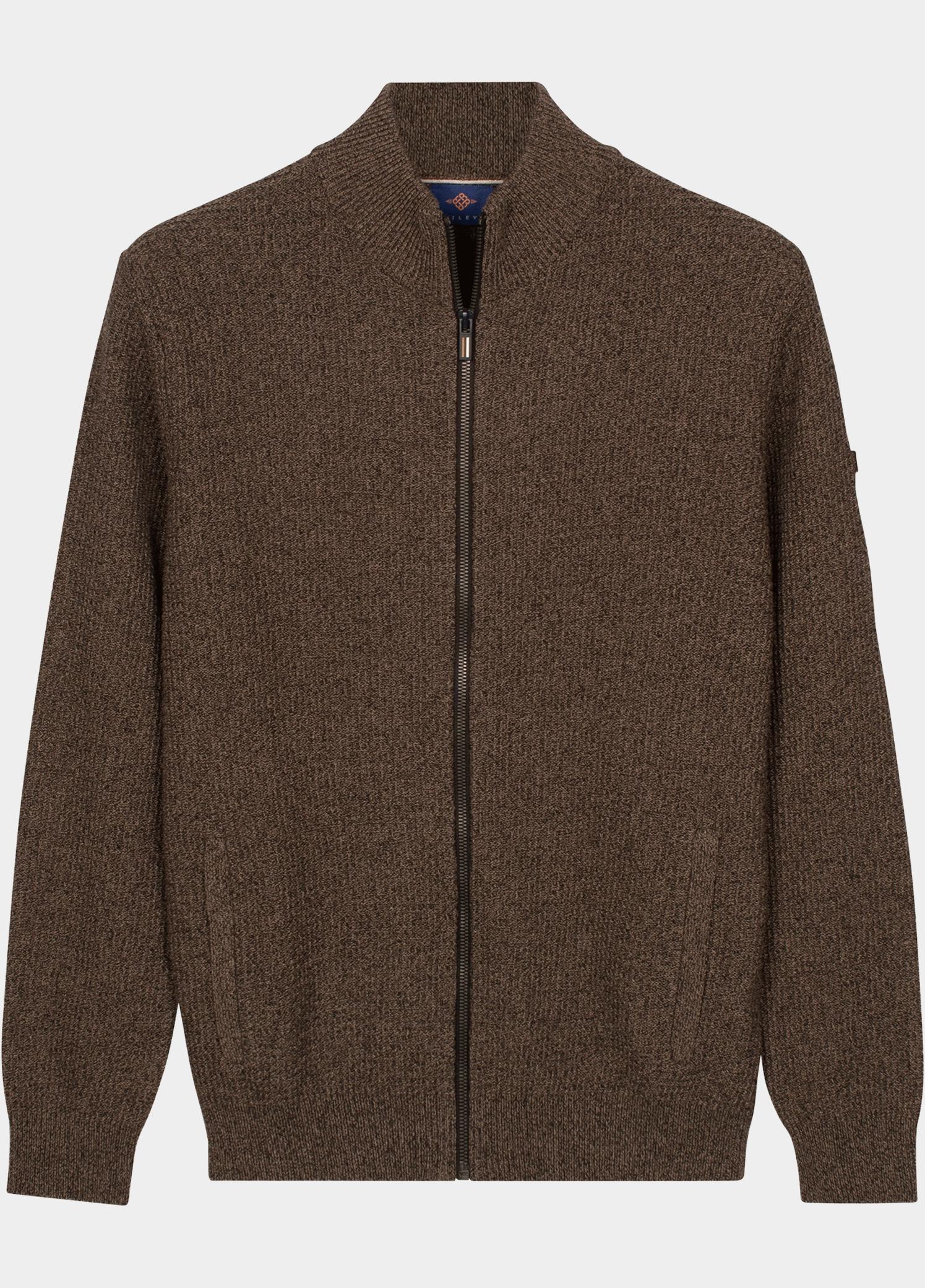 Baileys Vest heren Blauw Cardigan Zip  all-over Twiste 622047/965
