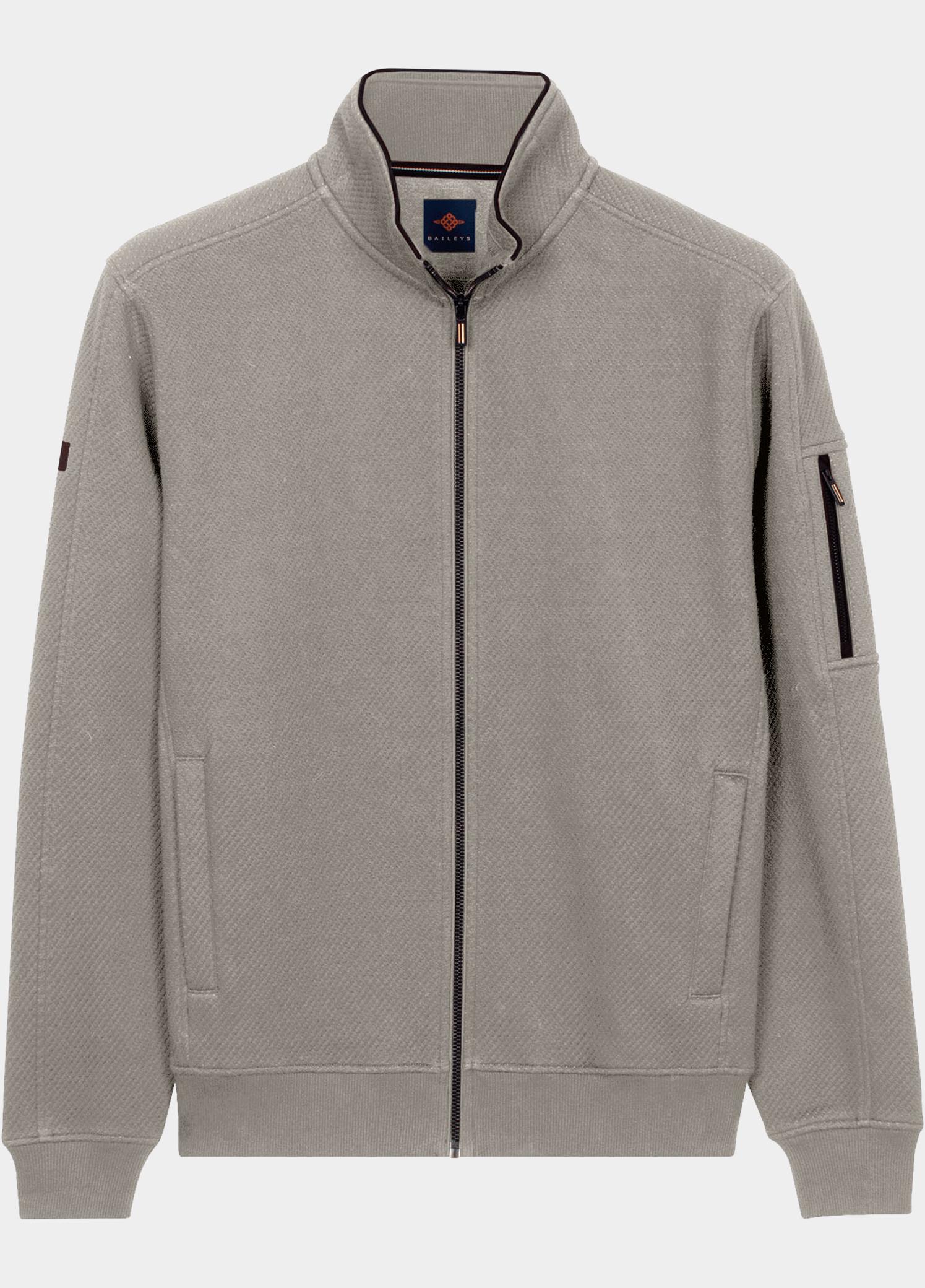 Baileys sweatvest heren Grijs Sleeve Pocket, Diagonal Struc 622220/18