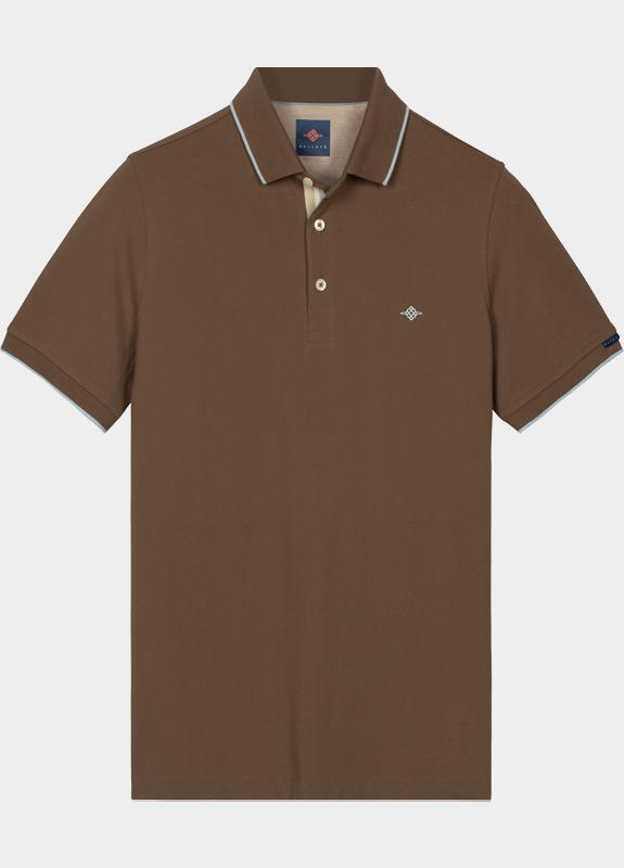 Baileys Polo heren Beige Poloshirt 2-tone Solid 615214/86