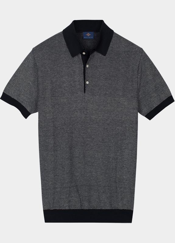 Baileys Polo heren Blauw Polo knitted SS Polo Collar 615774/60