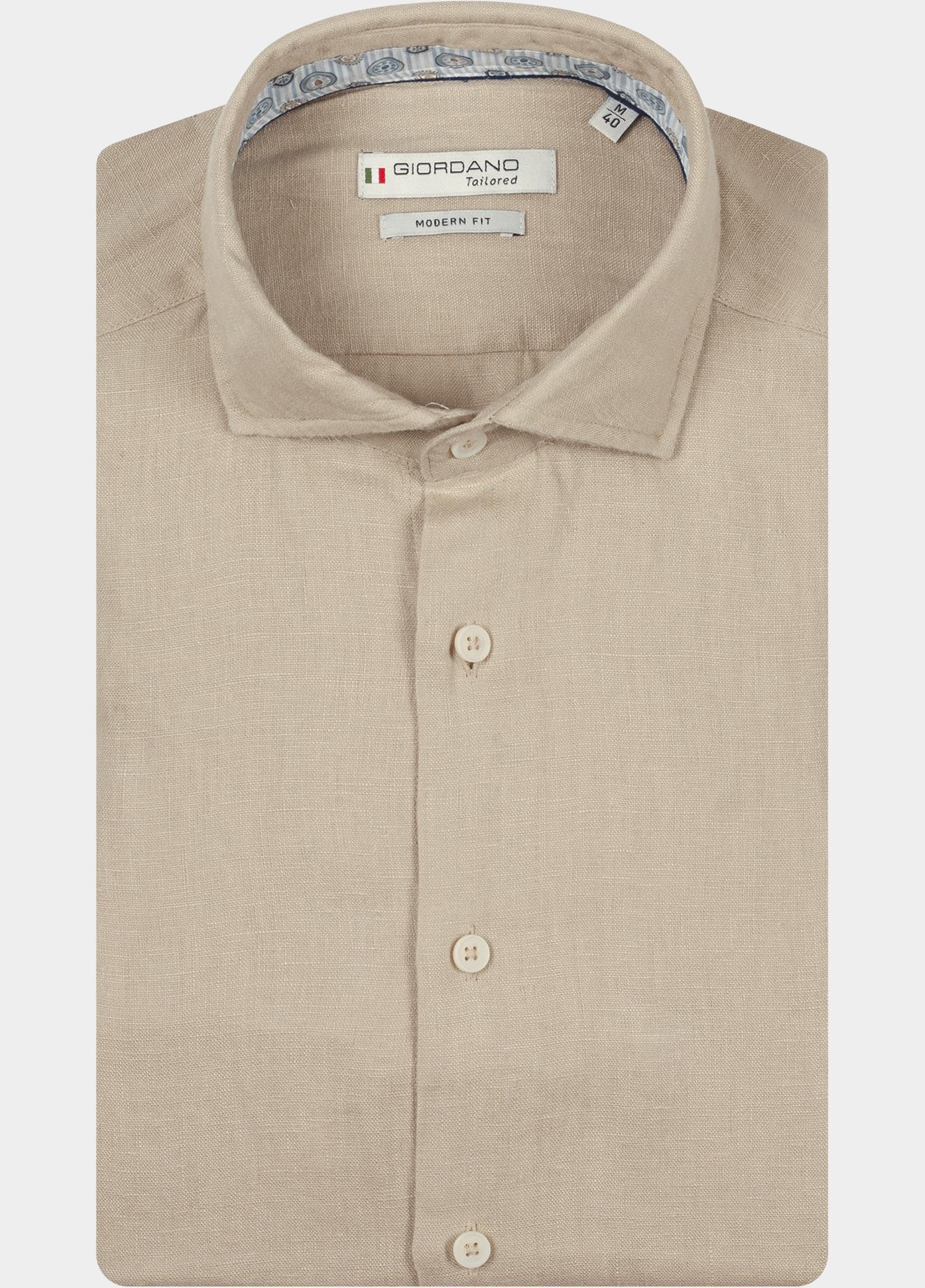 Giordano Overhemd heren Wit Row Long Sleeve Cutaway Soft 617811/81
