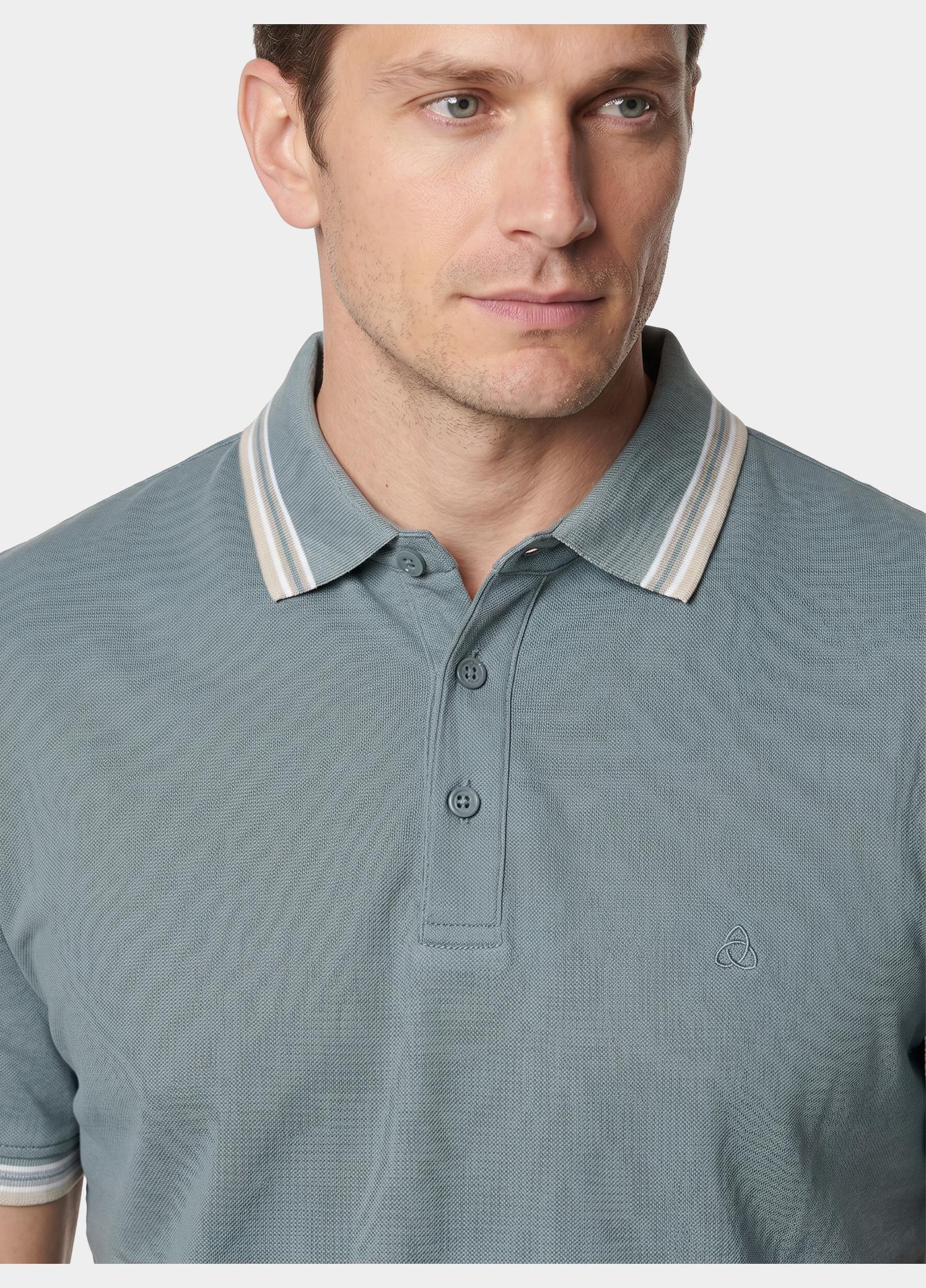 Scotland Blue Polo heren Grijs Brick Polo Plain Contrast Col SPE25108BR06SB/942 steel