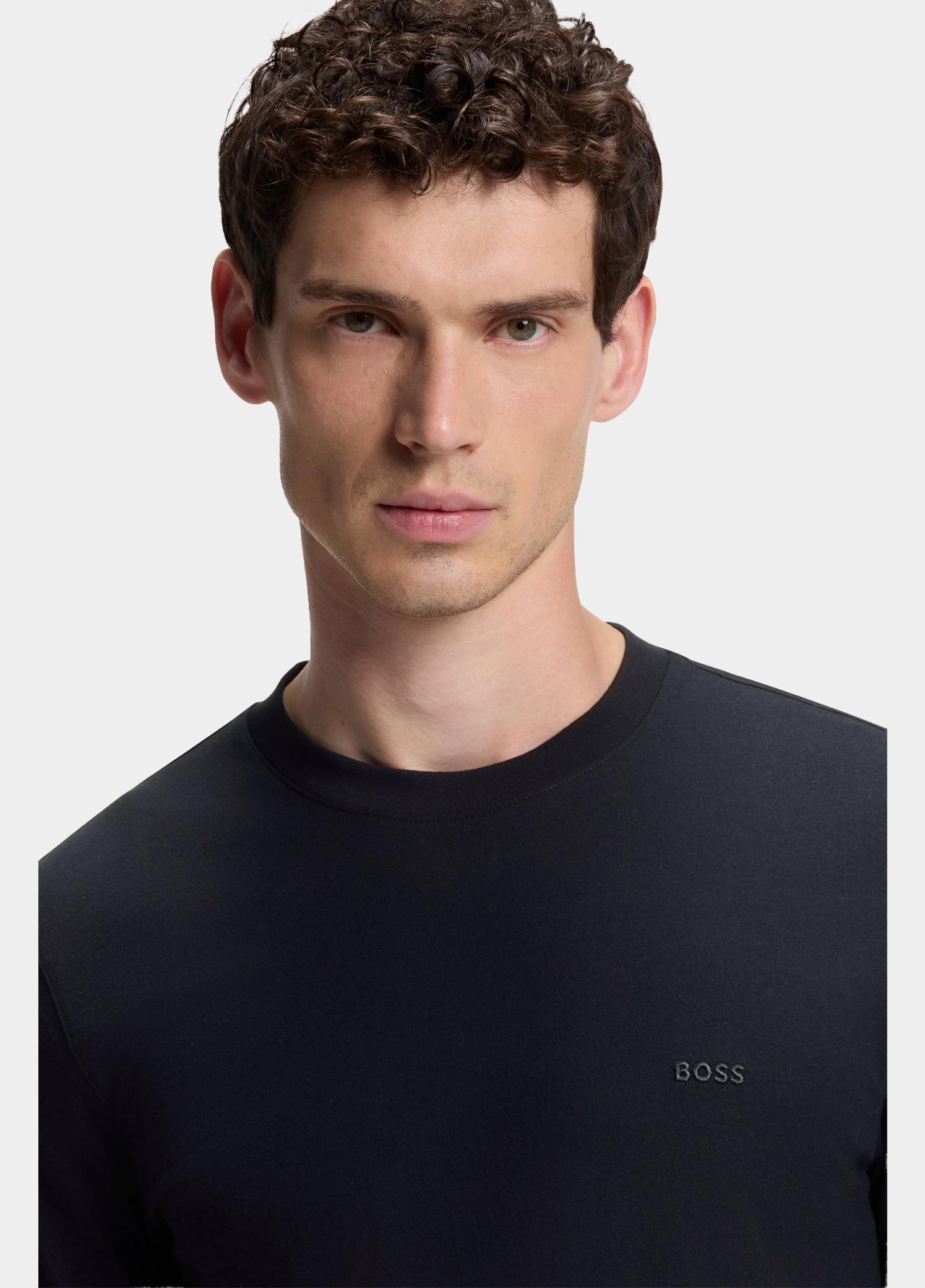 BOSS Black T-shirt lange mouw Blauw Thompson 01 10281524 01 50565995/404
