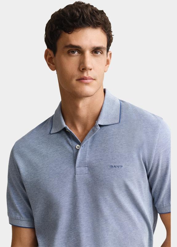 Gant Polo heren Blauw Poloshirt in twee kleuren 2014102/442