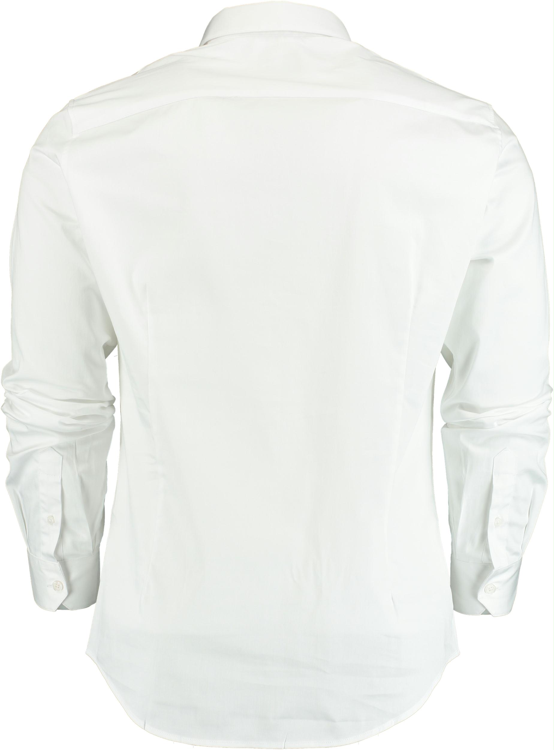 Armani Exchange Casual hemd lange mouw Wit Overhemd stretch wit Slim FIt 8NZCBD.ZN10Z/0113
