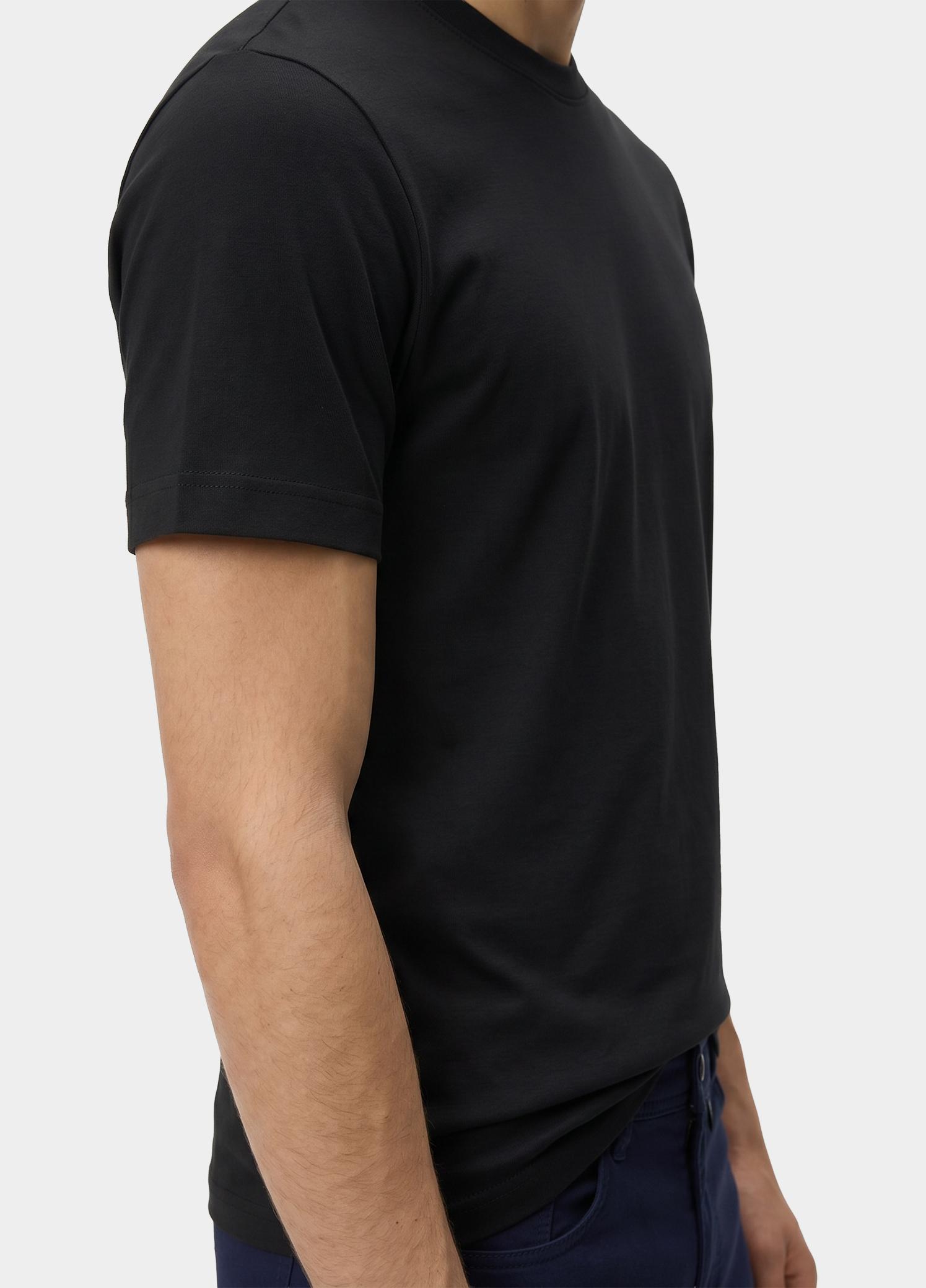 Scotland Blue T-shirt heren Zwart Parker T-shirt SPE25108PA33SB/990 black