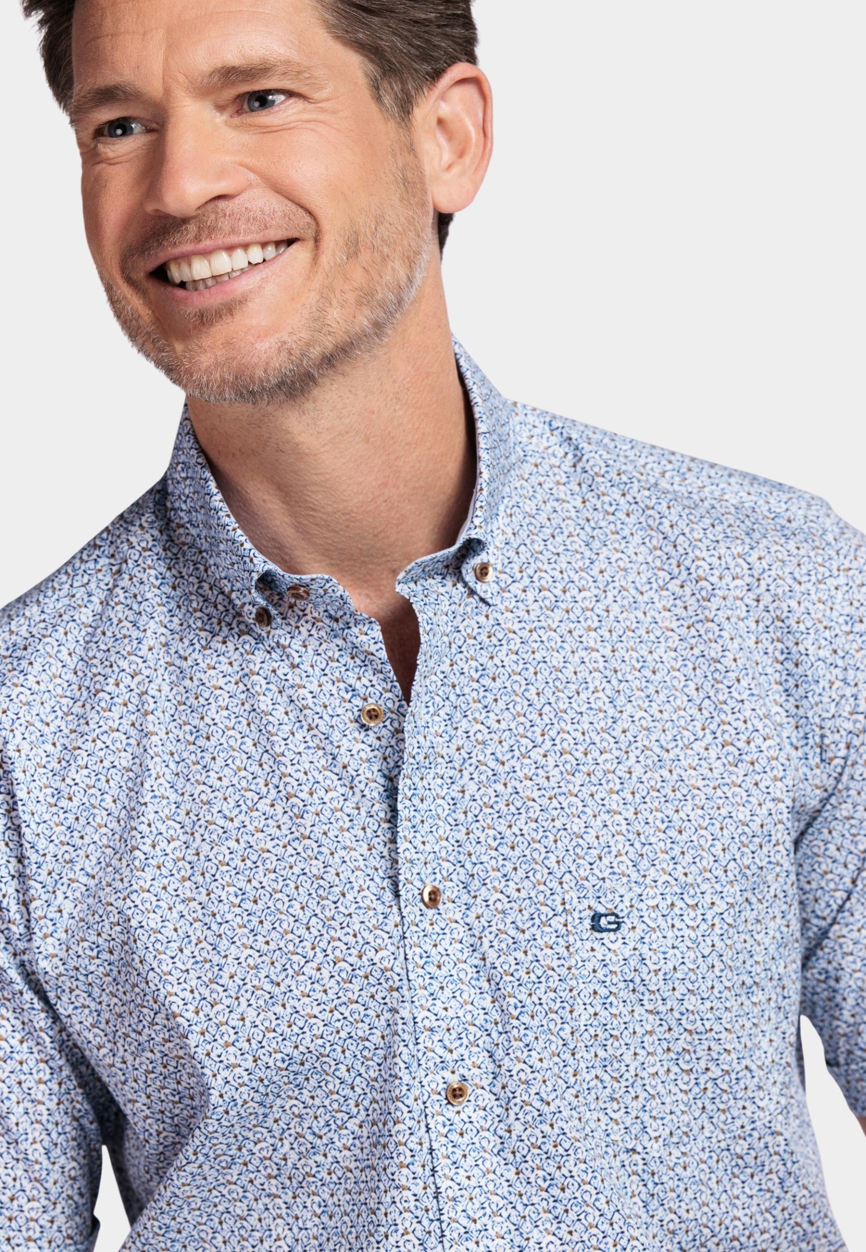 Giordano Casual hemd korte mouw Blauw League short sleeve button do 516040/60