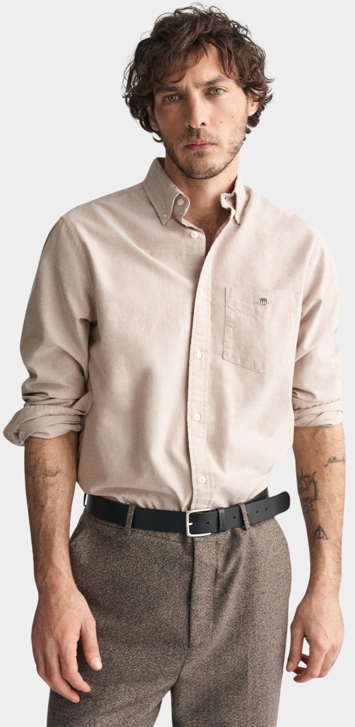 Gant Casual hemd lange mouw Bruin REG CLASSIC OXFORD SHIRT 3000200/213
