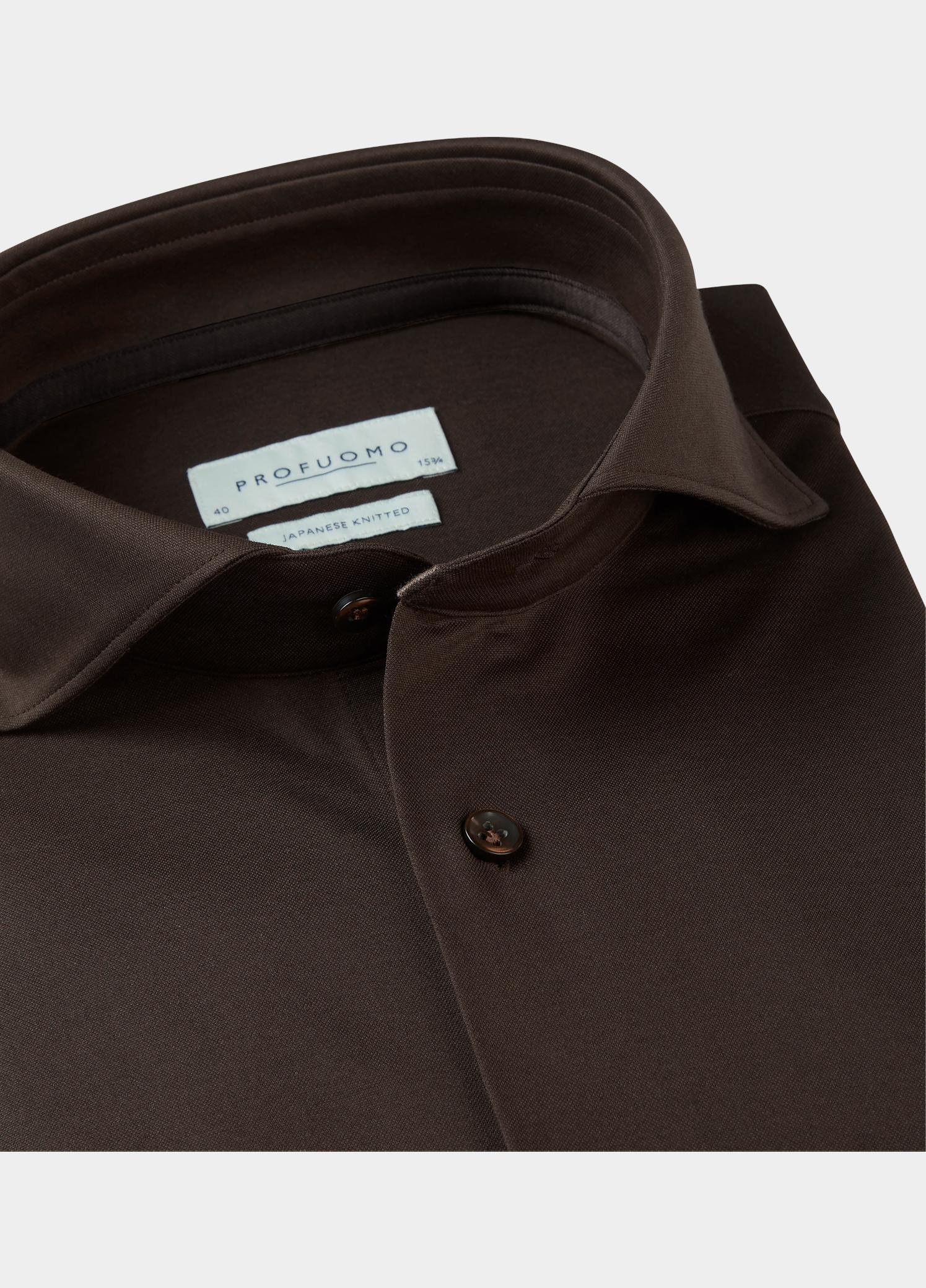 Profuomo Zakelijk overhemd heren Bruin  PPWH30026/E