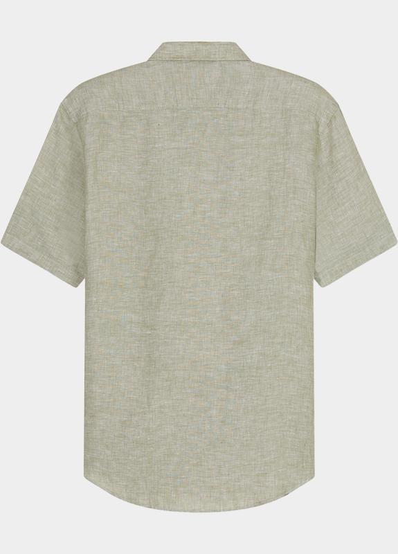 Olymp overhemd korte mouw heren Groen Casual 404012/47
