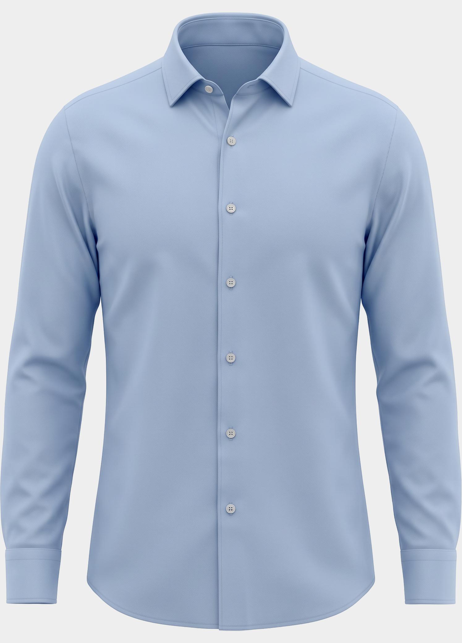 Born With Appetite Overhemd heren Blauw Wyatt Fake Indigo Shirt Ws Ls BWA26307WY16/4020