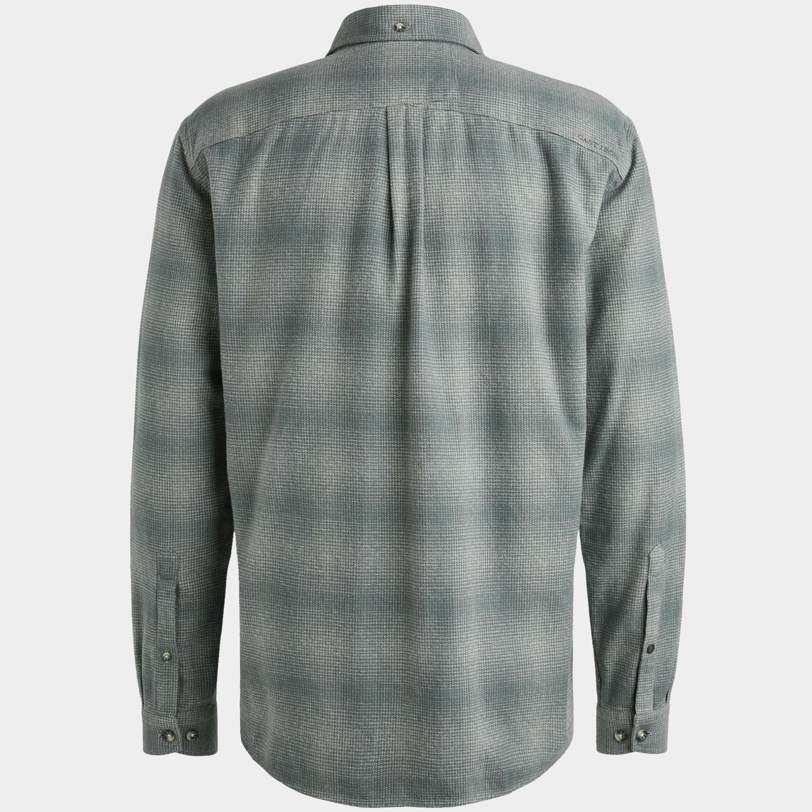 Cast Iron Casual hemd lange mouw Groen LONG SLEEVE SHIRT Mouline Che CSI2509221/9096