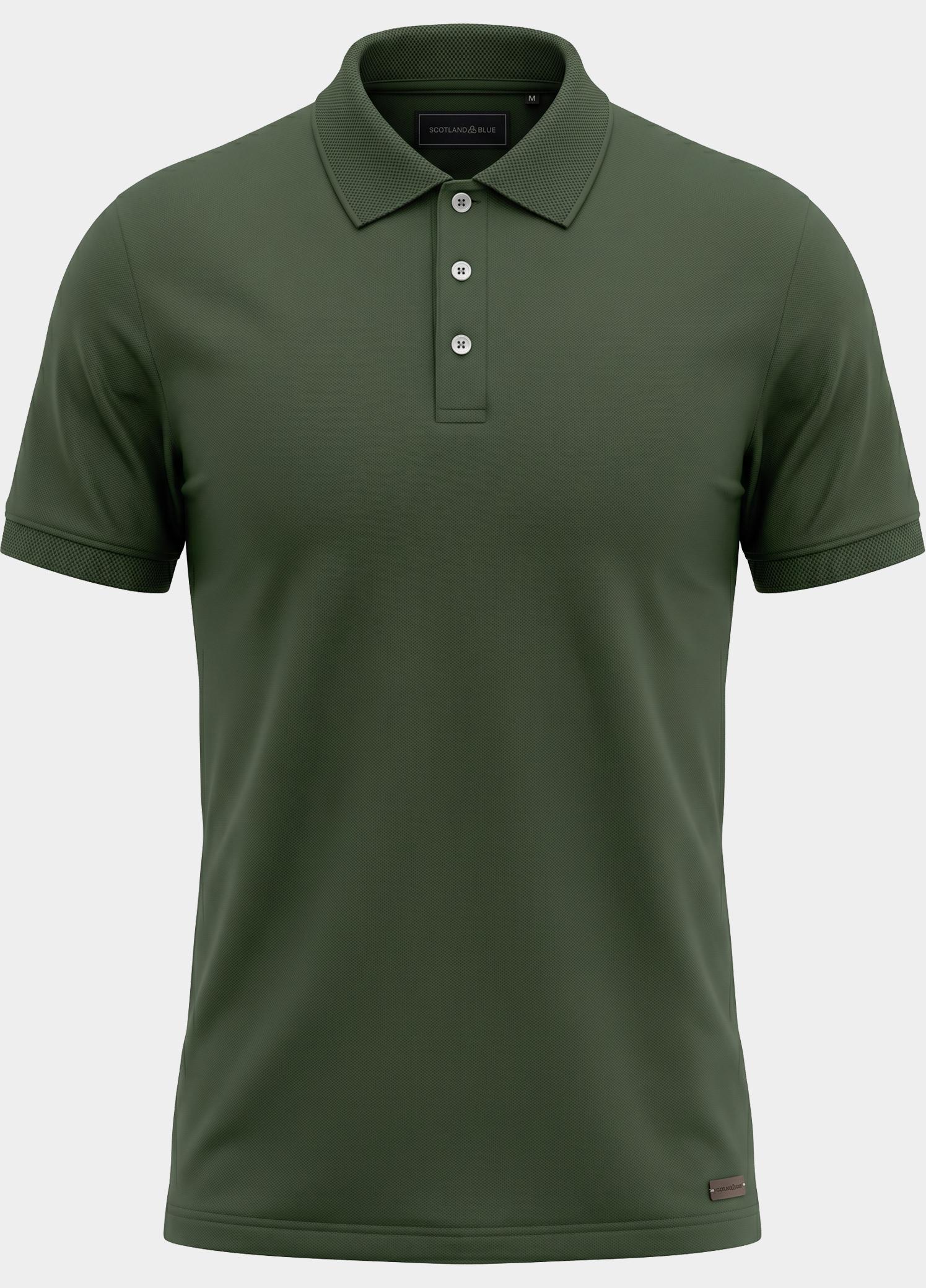 Scotland Blue Polo heren Groen Boris Polo SPE25108BO40SB/367 olive night