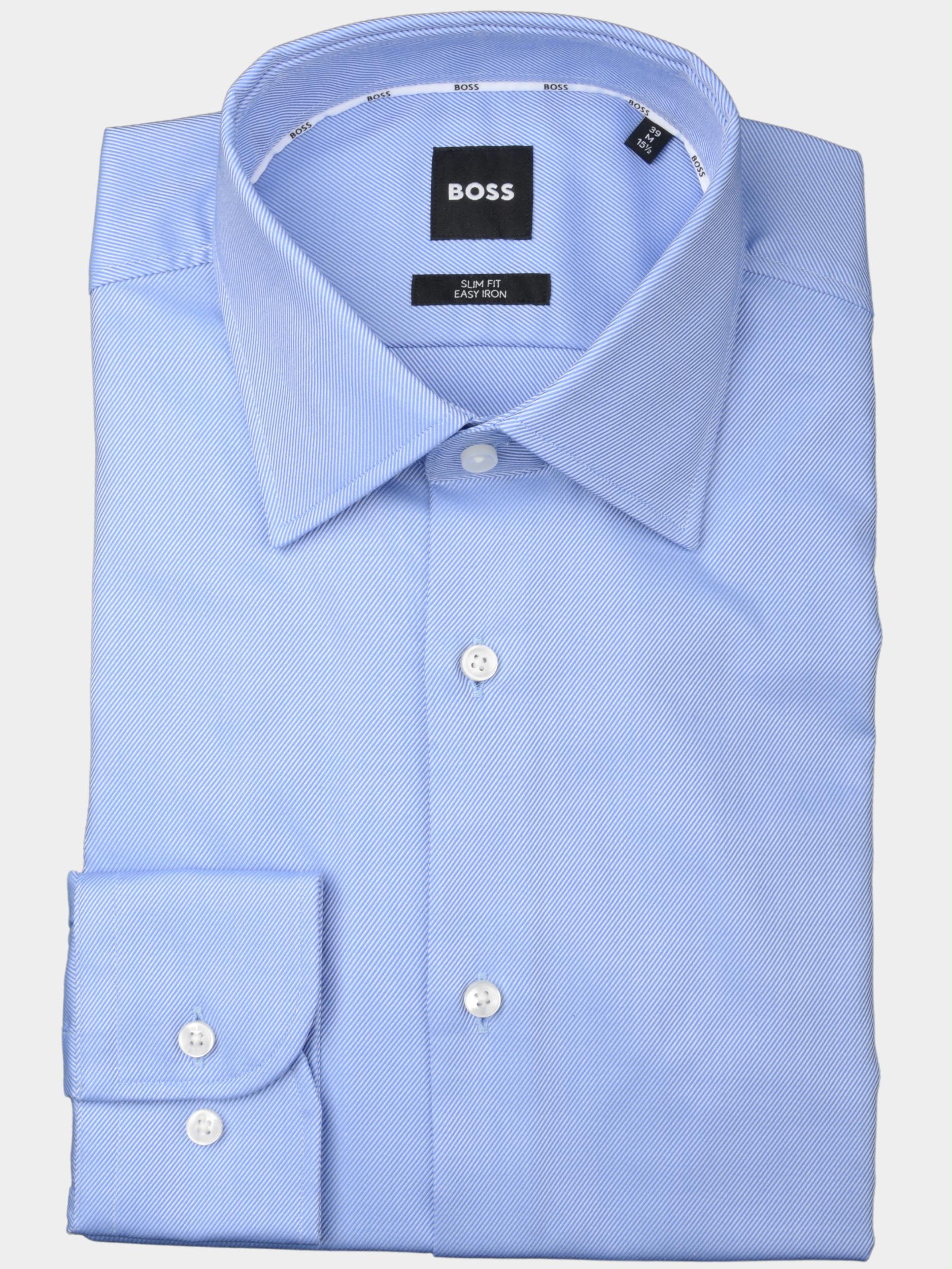 BOSS Black Business hemd lange mouw Blauw H-HANK-kent-C1-214 10242063 0 50470583/450