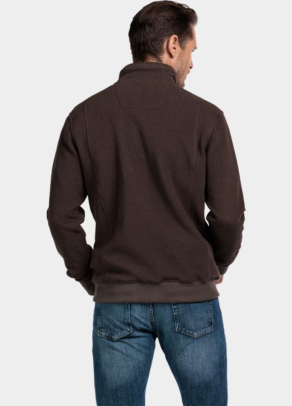 Baileys Vest Bruin Sweat Cardigan Zip  Hi-Low st 522230/87