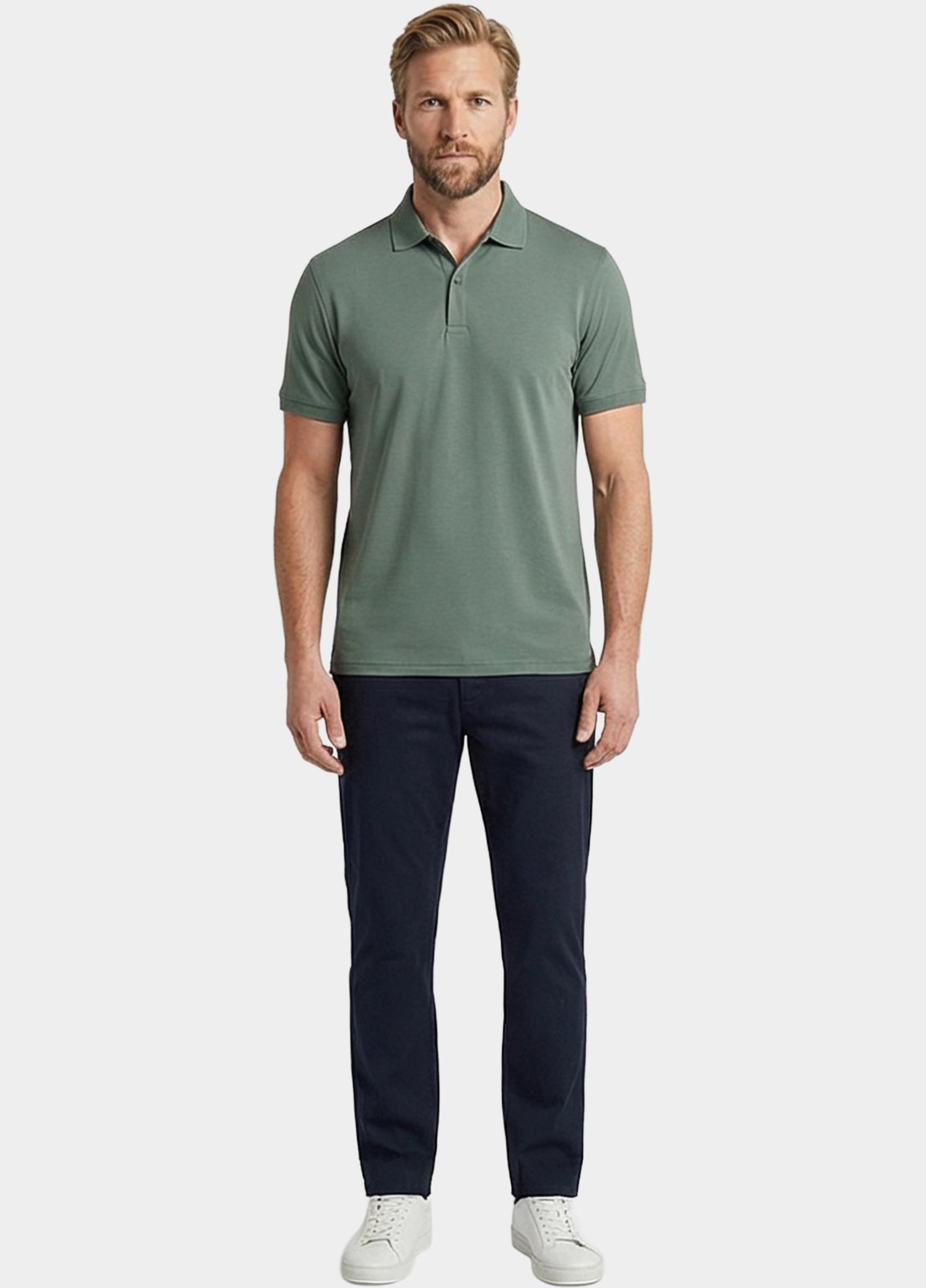 Giordano Polo heren Groen Lino Short Sleeve Polo Liquid 616578/70