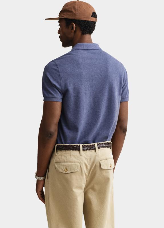 Gant Polo heren Blauw Reg Shield SS Pique Polo 2210/902