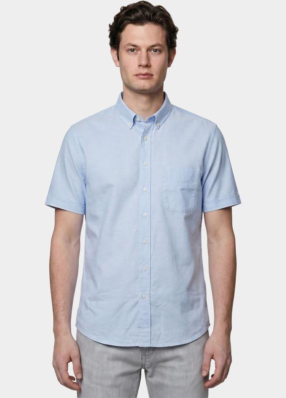 R.B. Boston overhemd korte mouw heren Blauw Marshall SS Button Down 616670/61