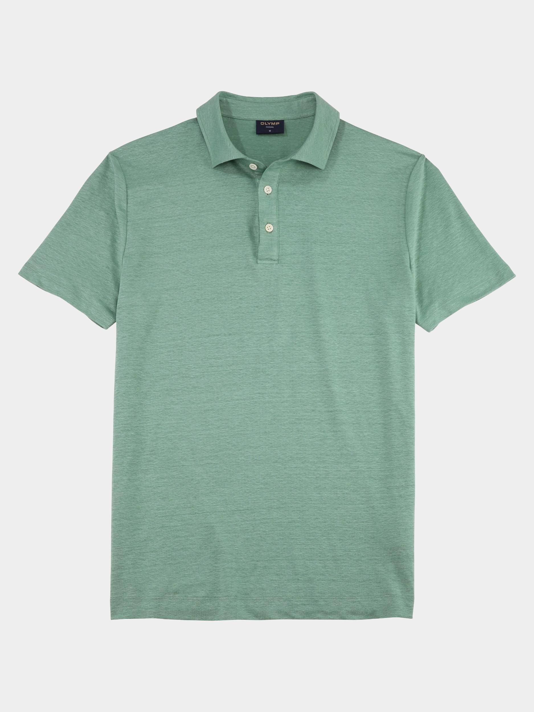 Olymp Polo korte mouw Groen Linen Polo 542952/88