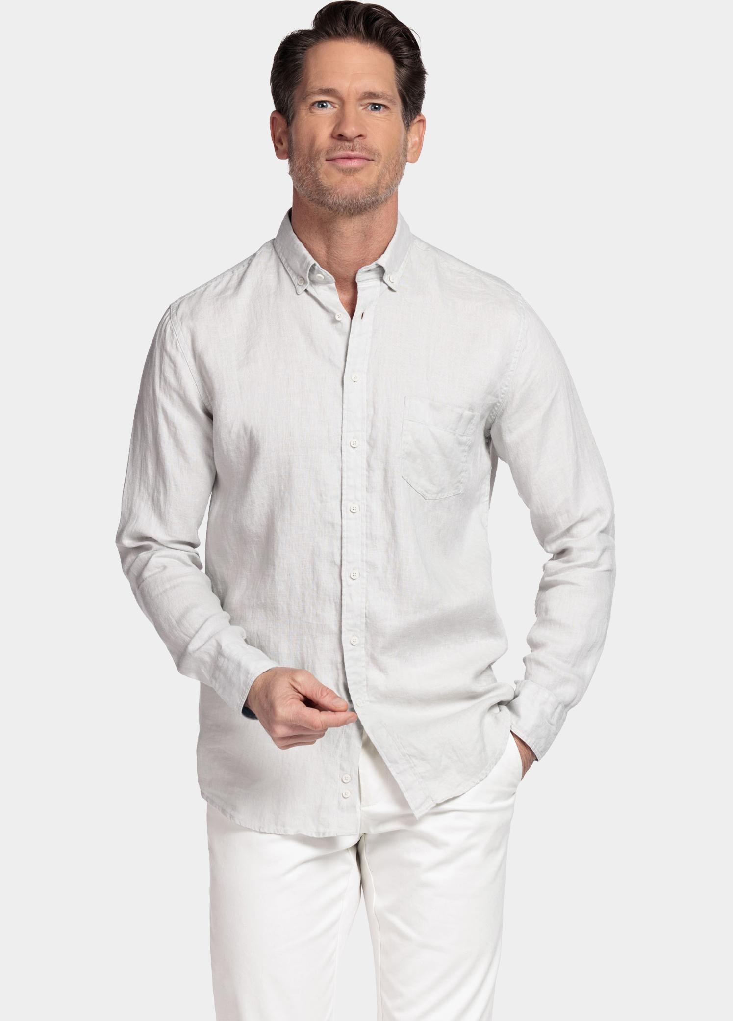Giordano Overhemd heren Grijs Ivy Long Sleeve Button Down S 617009/91