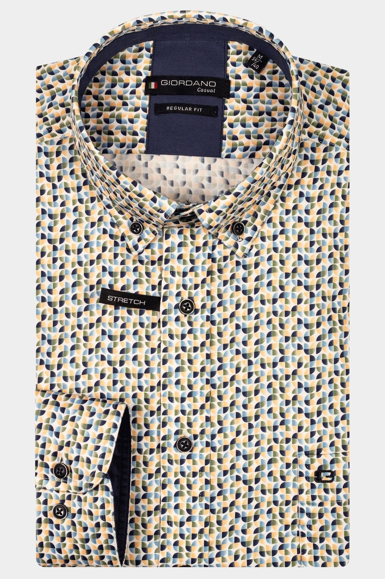 Giordano Casual hemd lange mouw Groen Ivy Long sleeve button down s 517011/70