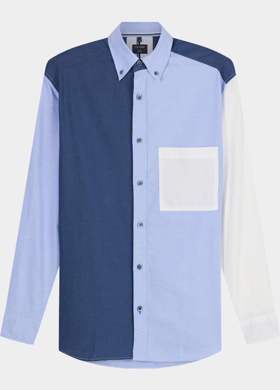Olymp Overshirt Blauw Casual 403614/15