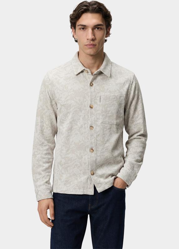 Cast Iron Casual hemd lange mouw Wit LONG SLEEVE SHIRT Jacquard 2 CSI2603226/7178