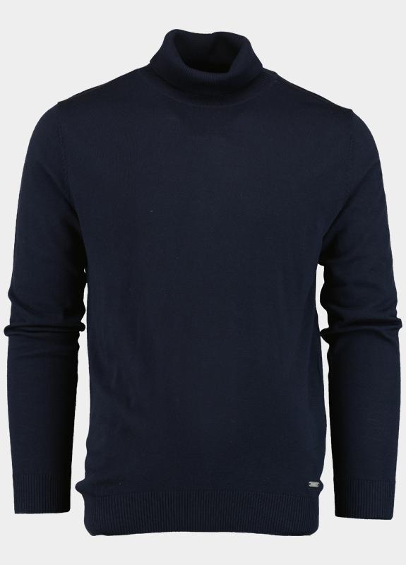 Bos Coltrui Blauw Niels Rollneck Pullover Merino 00005NI13/4001