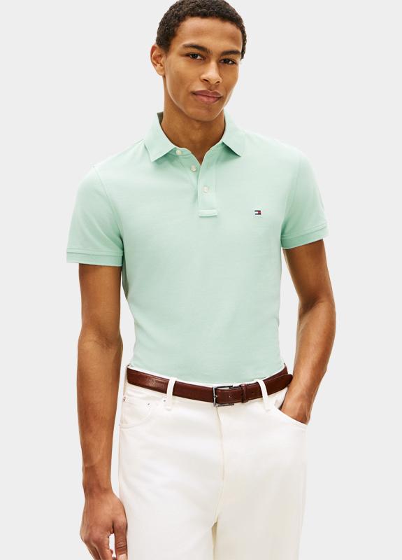 Tommy Hilfiger Polo korte mouw Groen 1985 SLIM POLO MW0MW17771/MAI