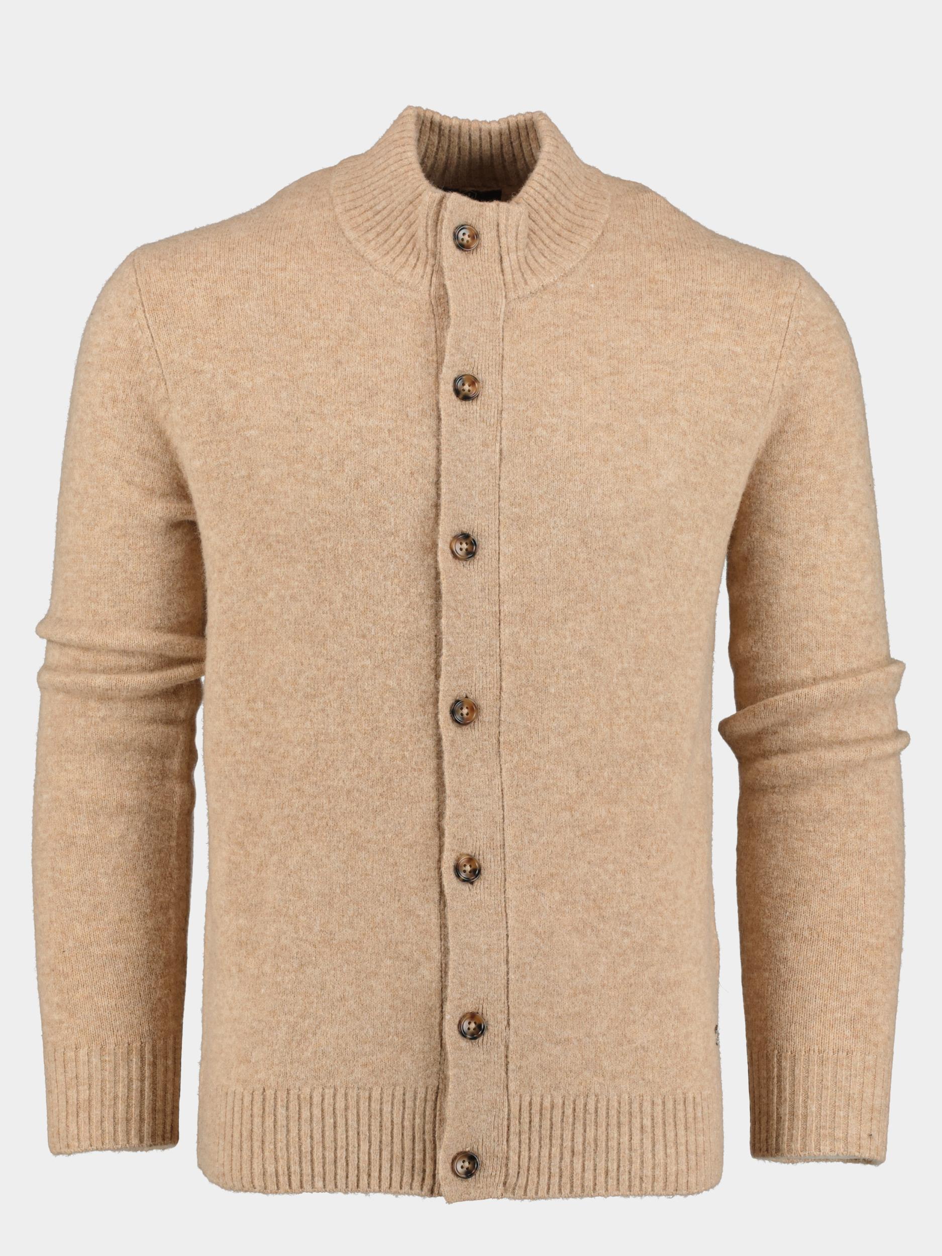 Marco Manzini Vest Bruin Austin Cardigan Fancy Yarn 23305AU15/830 camel