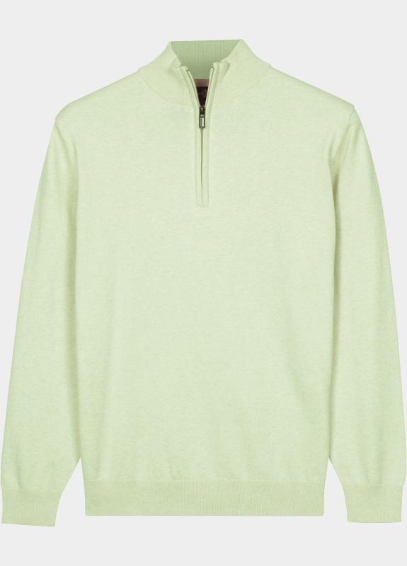 Baileys Half Zip Groen Pullover 1/2 zip  with low po 618400/71