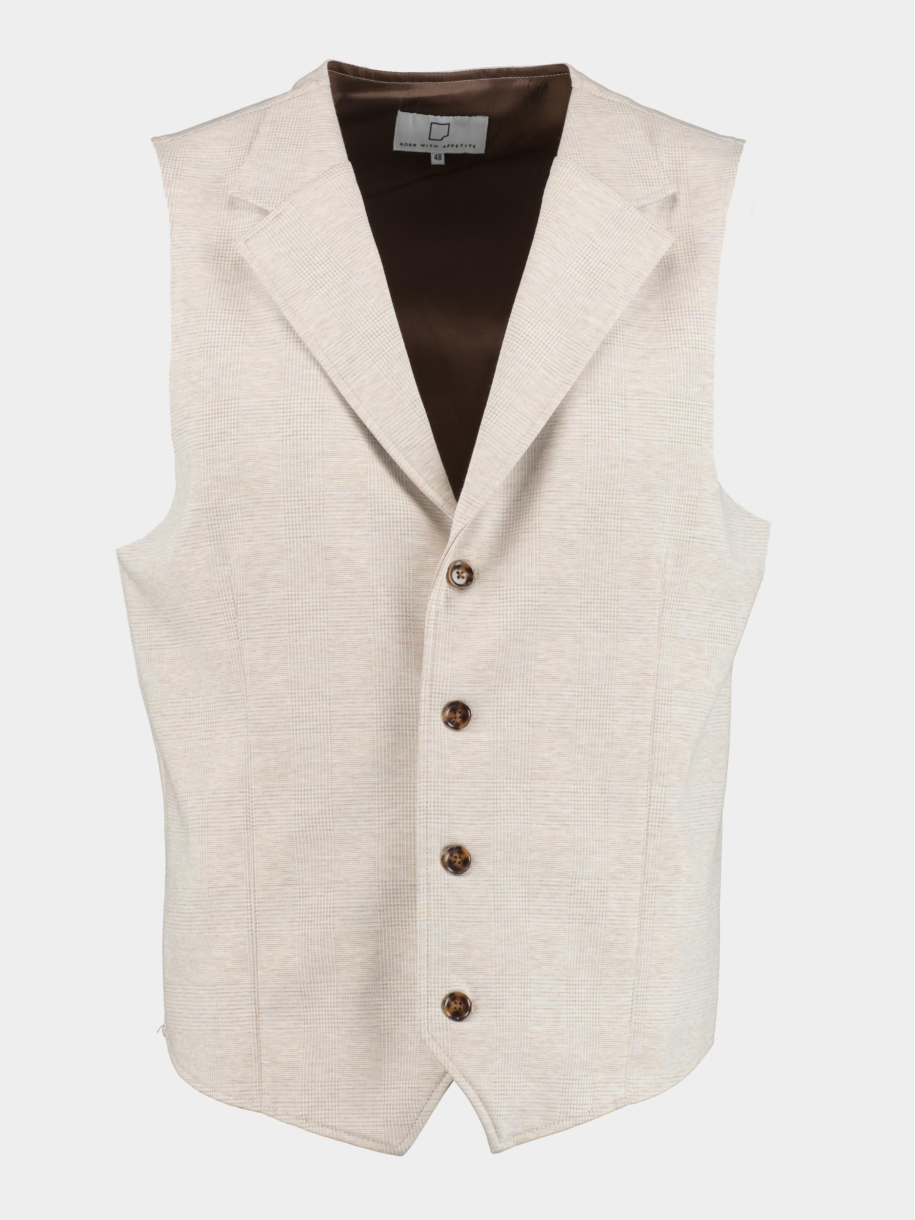 Born With Appetite Gilet Beige Kris Waistcoat KR sand