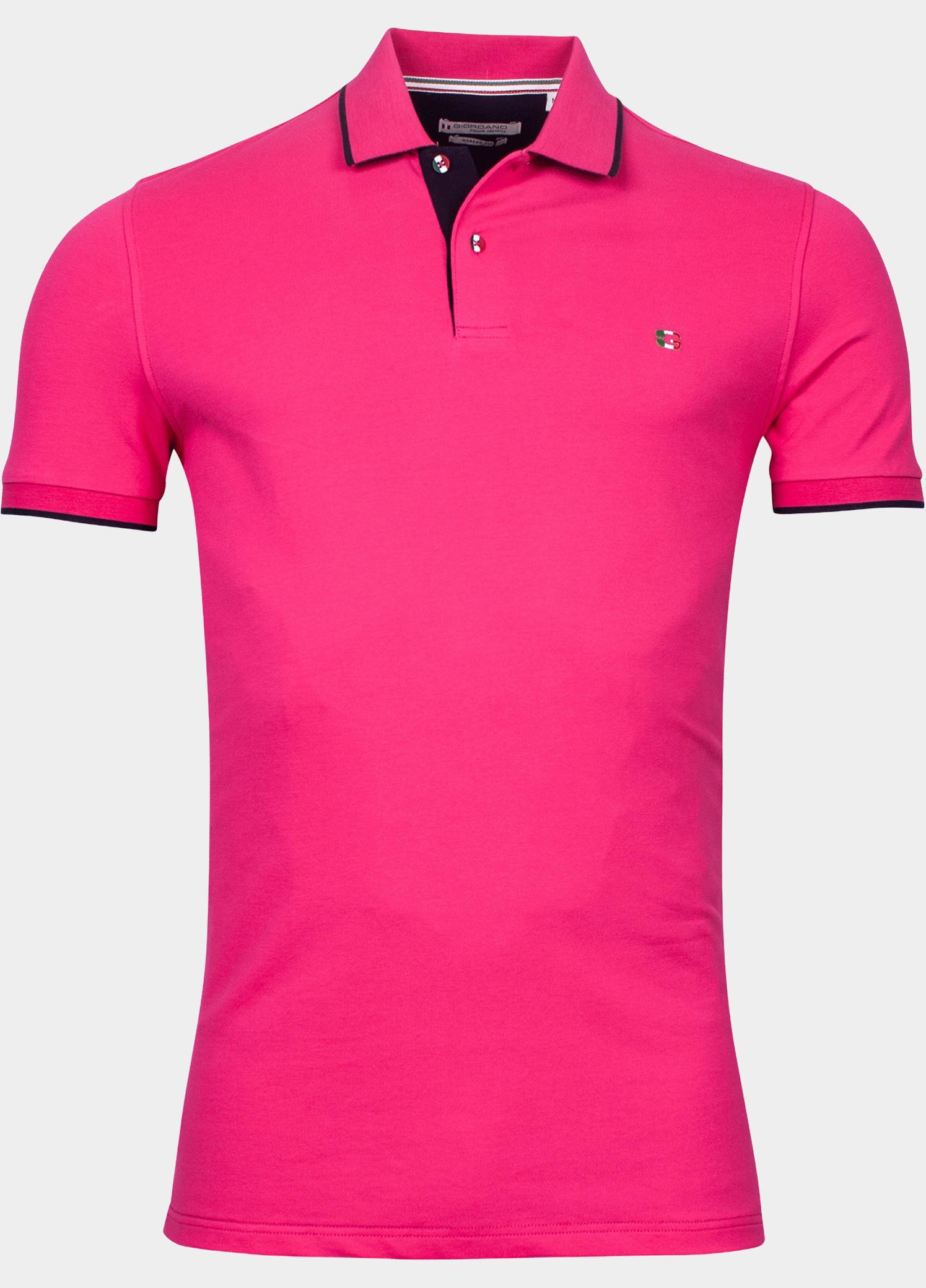Giordano Polo heren Roze Nico Signature Polo SS Pique 416587/53