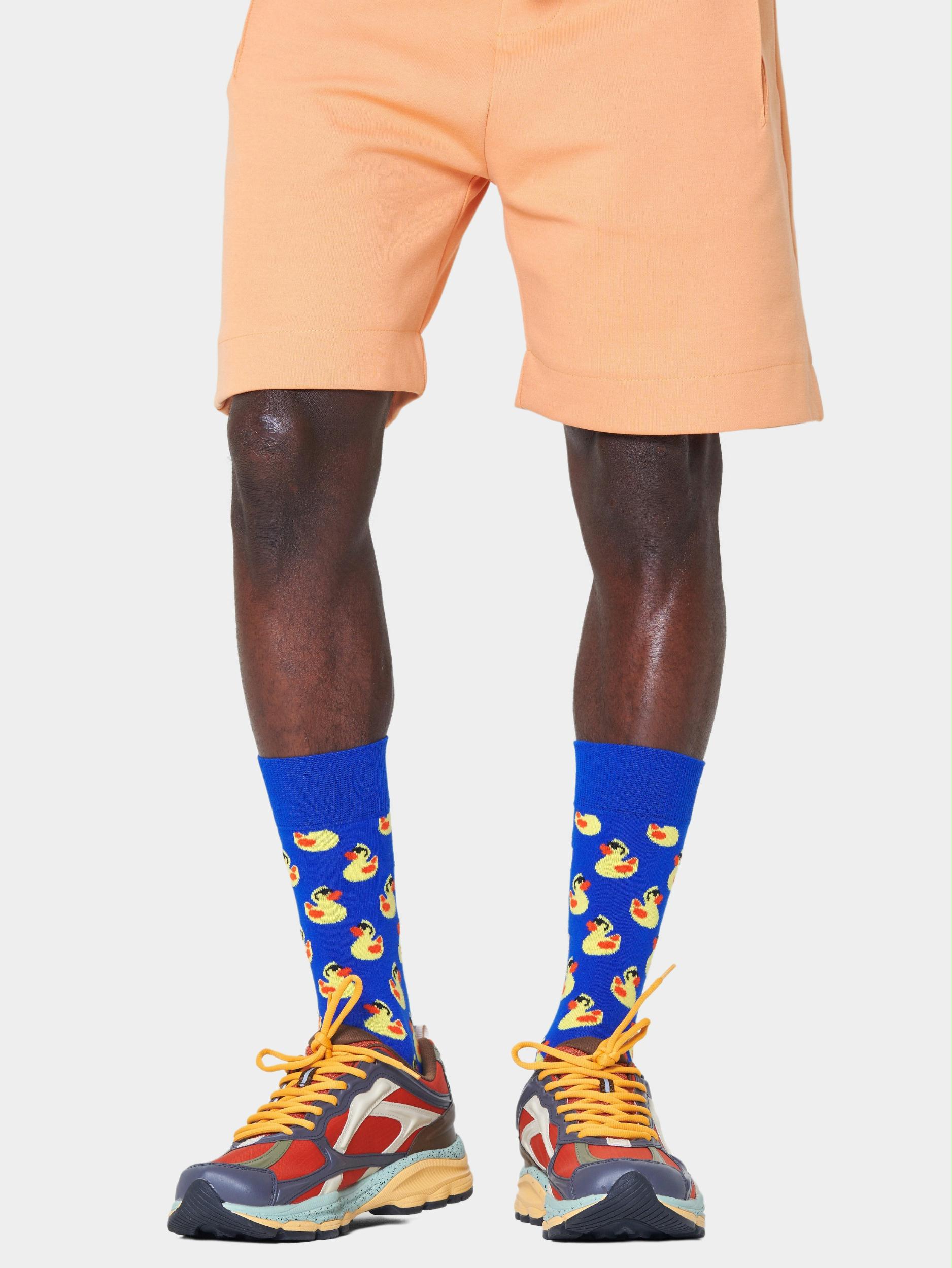 Happy Socks Sokken Blauw Rubber Duck RUD01/6500