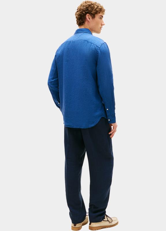 Tommy Hilfiger Casual hemd lange mouw Blauw PIGMENT DYED LI SOLID RF SHIR MW0MW41530/C3I