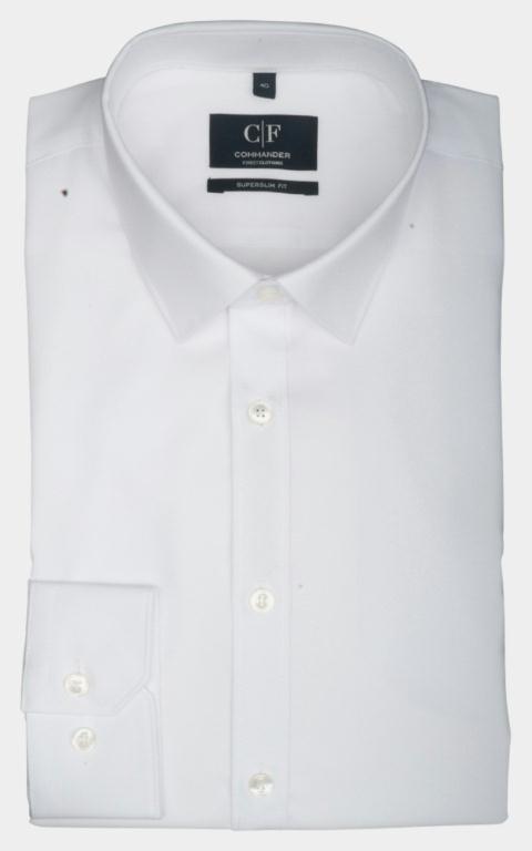 Commander Business hemd lange mouw Wit overhemd wit super slim fit 213010323/100