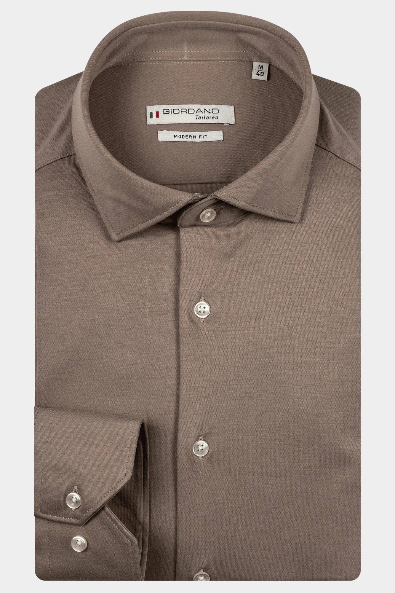 Giordano Casual hemd lange mouw Wit Maggiore long sleeve semi cut NOS7878/81