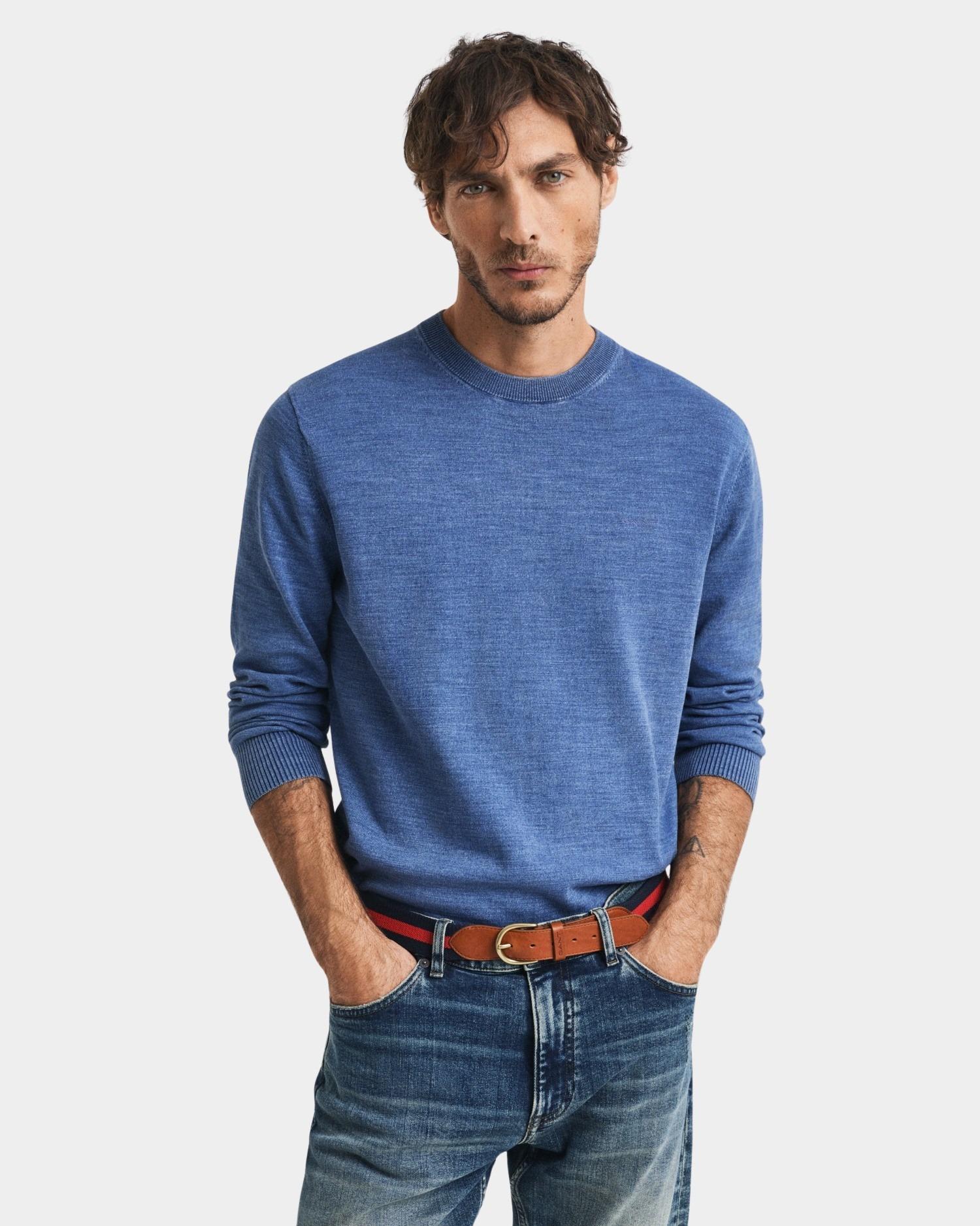 Gant Pullover Blauw SUNFADED C-NECK 8050244/423