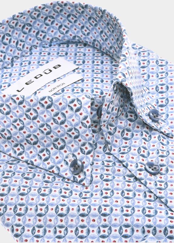 Ledub Business hemd lange mouw Blauw  0143346/140-000-000
