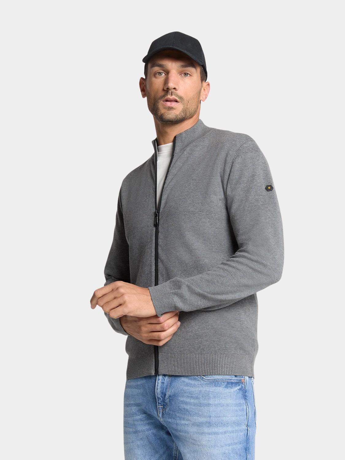 No Excess Vest Grijs Cardigan 2 Coloured Melange N2154/102