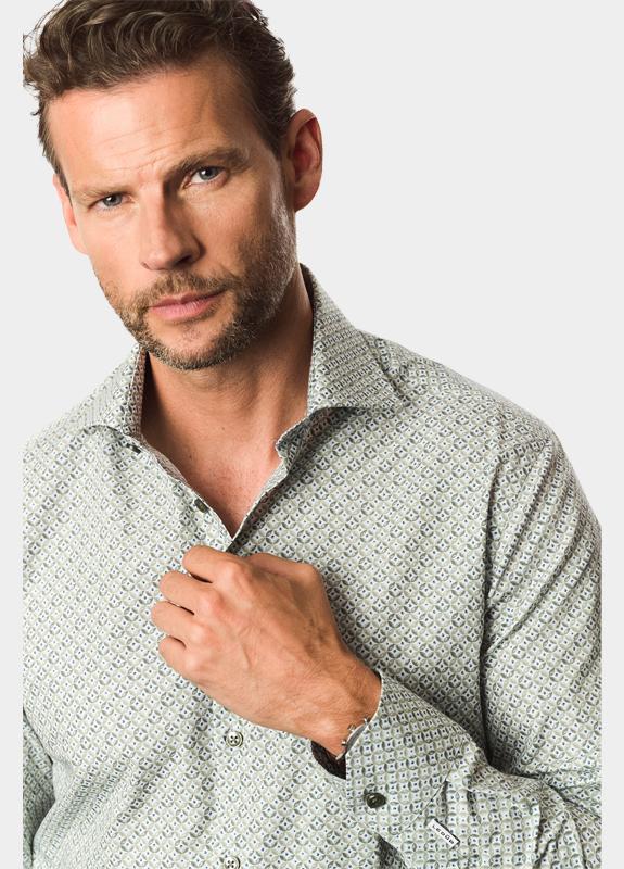 Ledub Business hemd lange mouw Groen  0143345/530-000-000