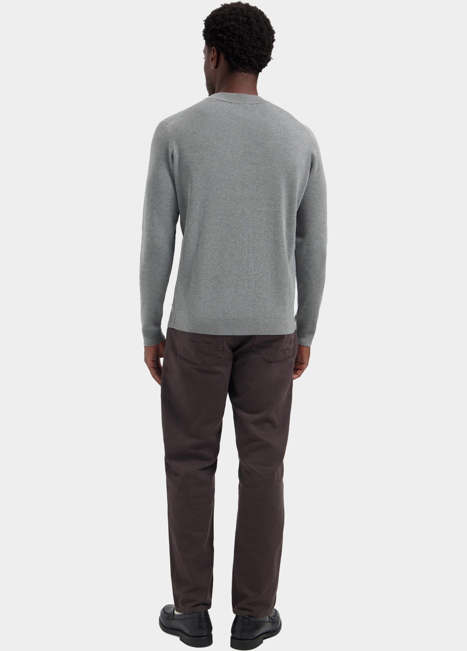 Dstrezzed Pullover heren Grijs Oscar Rib Mockneck 406824/894