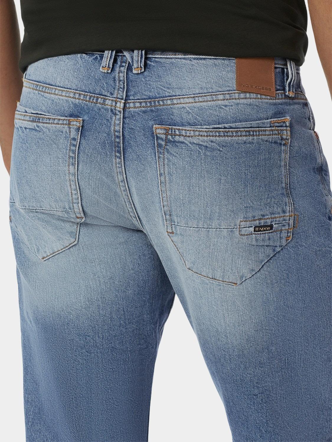 No Excess 5-Pocket Jeans Blauw Denim, Relaxed Fit 715, Stone N715D25N/228