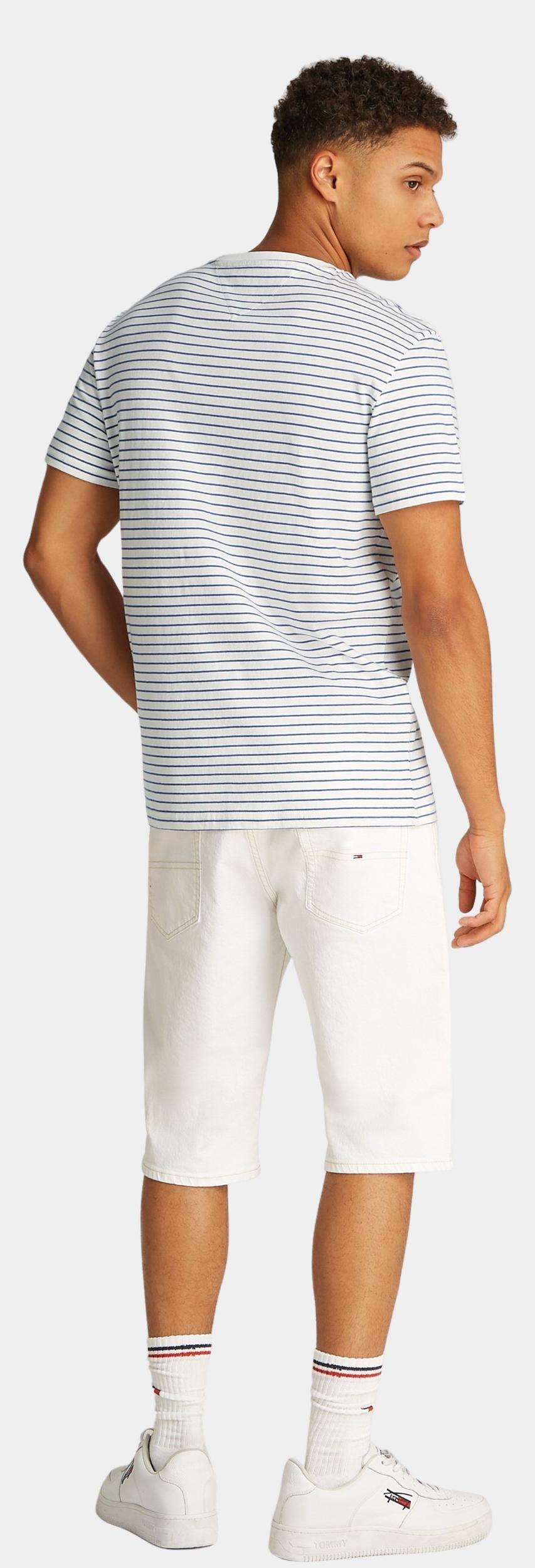 Tommy Jeans T-shirt korte mouw Beige TJM SLIM STRIPE TEE DM0DM20377/0BB