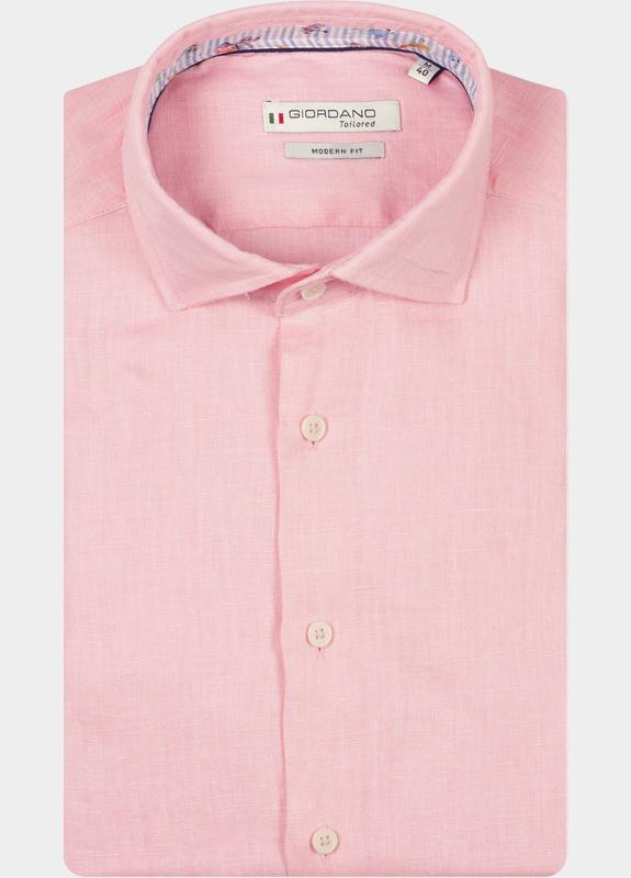 Giordano Overhemd heren Roze Row Long Sleeve Cutaway Soft 617810/50