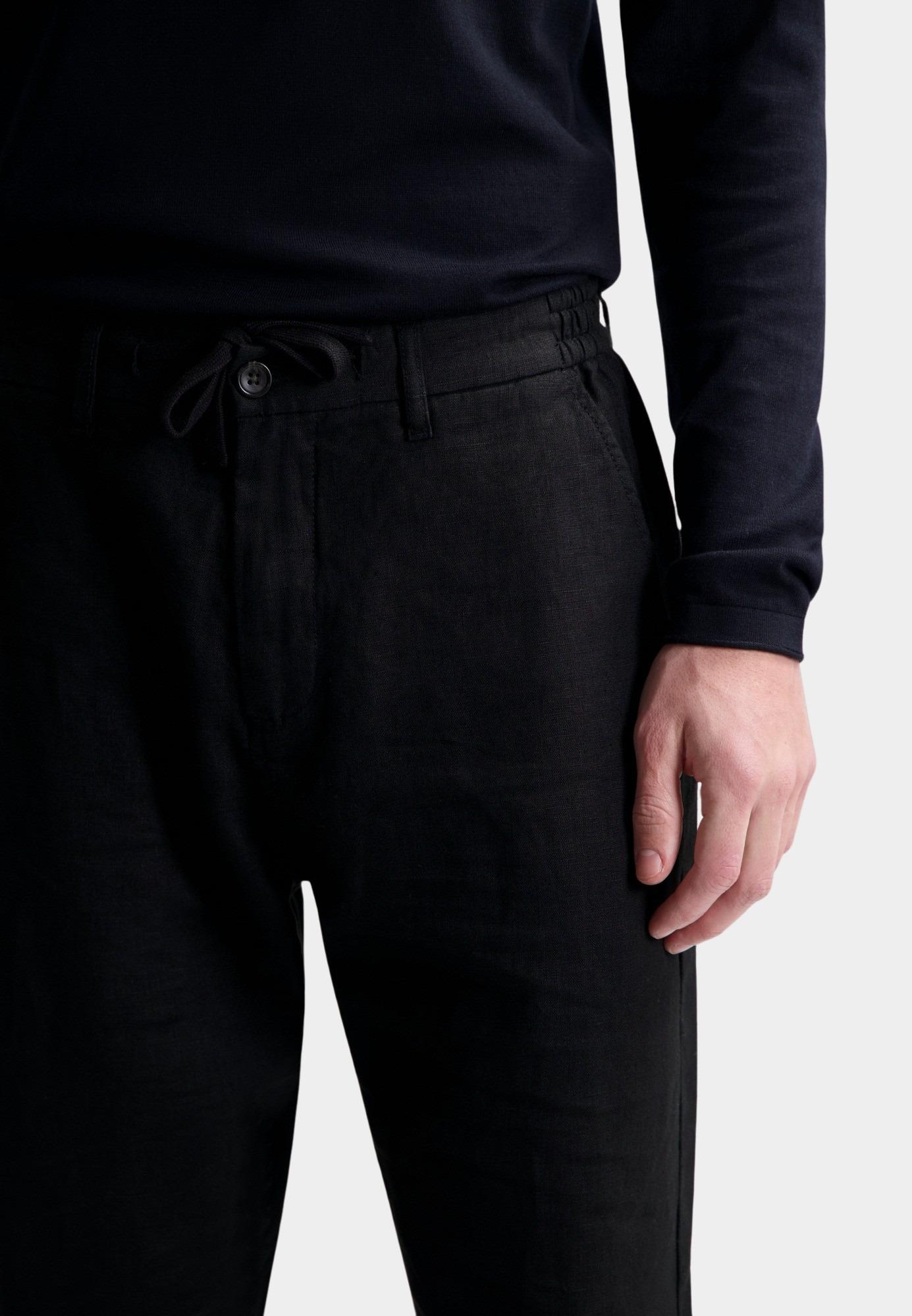 Dstrezzed Linnen Broek Zwart DS_James Beach Pants 501822S/999