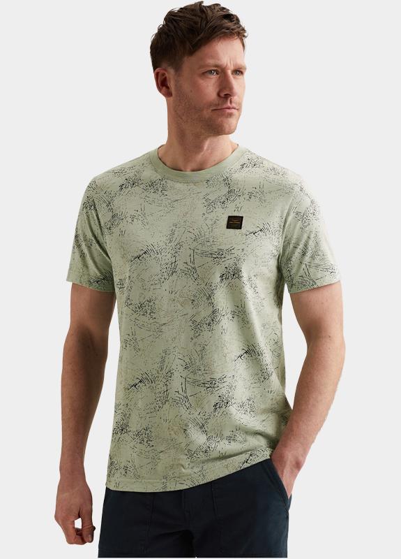 PME Legend T-shirt korte mouw Groen Short sleeve r-neck slub jers PTSS2604588/6168