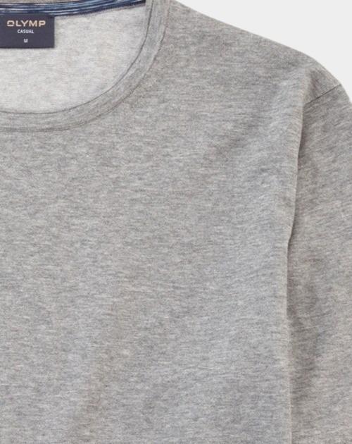 Olymp Pullover Grijs Rundhals Strick 535585/63