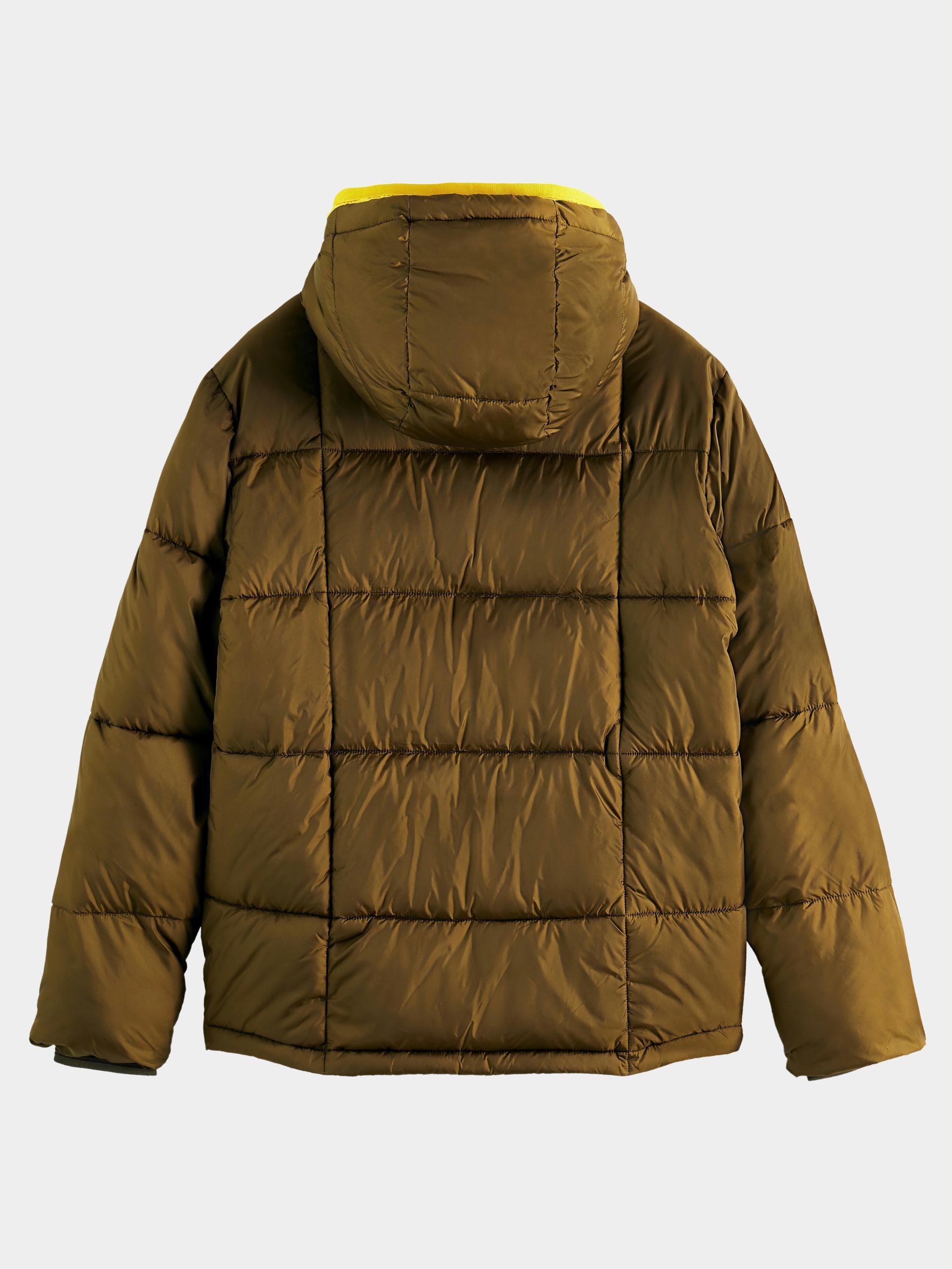 Scotch & Soda Winterjack Groen Hooded puffer jacket 169101/0360
